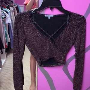cropped sparkly top